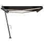 vidaXL Markise Manuell Einziehbar mit LED 400x300 cm Anthrazit vidaXL Markise Manuell Einziehbar mit LED 400x300 cm Anthrazit