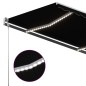 vidaXL Markise Manuell Einziehbar mit LED 400x300 cm Anthrazit vidaXL Markise Manuell Einziehbar mit LED 400x300 cm Anthrazit