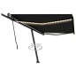 vidaXL Markise Manuell Einziehbar mit LED 500x300 cm Anthrazit vidaXL Markise Manuell Einziehbar mit LED 500x300 cm Anthrazit