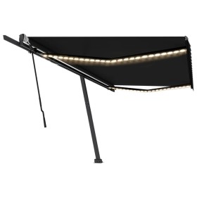 vidaXL Markise Manuell Einziehbar mit LED 500x300 cm Anthrazit