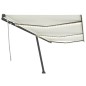 vidaXL Markise Manuell Einziehbar mit LED 600x300 cm Creme vidaXL Markise Manuell Einziehbar mit LED 600x300 cm Creme