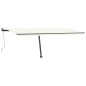 vidaXL Markise Manuell Einziehbar mit LED 600x300 cm Creme vidaXL Markise Manuell Einziehbar mit LED 600x300 cm Creme