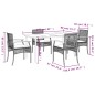 vidaXL 5-tlg. Garten-Essgruppe mit Kissen Beige Poly Rattan vidaXL 5-tlg. Garten-Essgruppe mit Kissen Beige Poly Rattan