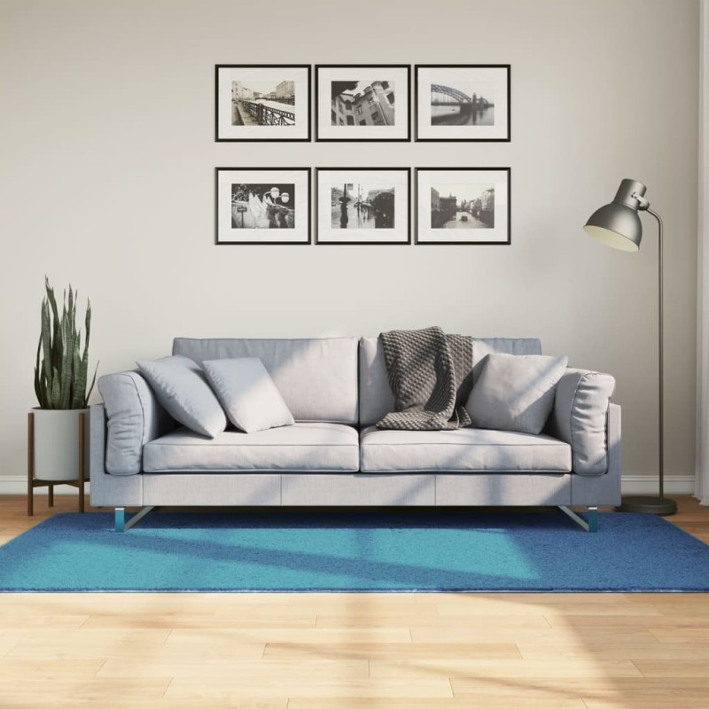 vidaXL Teppich OVIEDO Kurzflor Türkis 100x200 cm vidaXL Teppich OVIEDO Kurzflor Türkis 100x200 cm