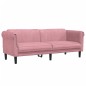 vidaXL Sofa 3-Sitzer Rosa Samt vidaXL Sofa 3-Sitzer Rosa Samt