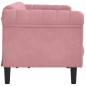 vidaXL Sofa 3-Sitzer Rosa Samt vidaXL Sofa 3-Sitzer Rosa Samt
