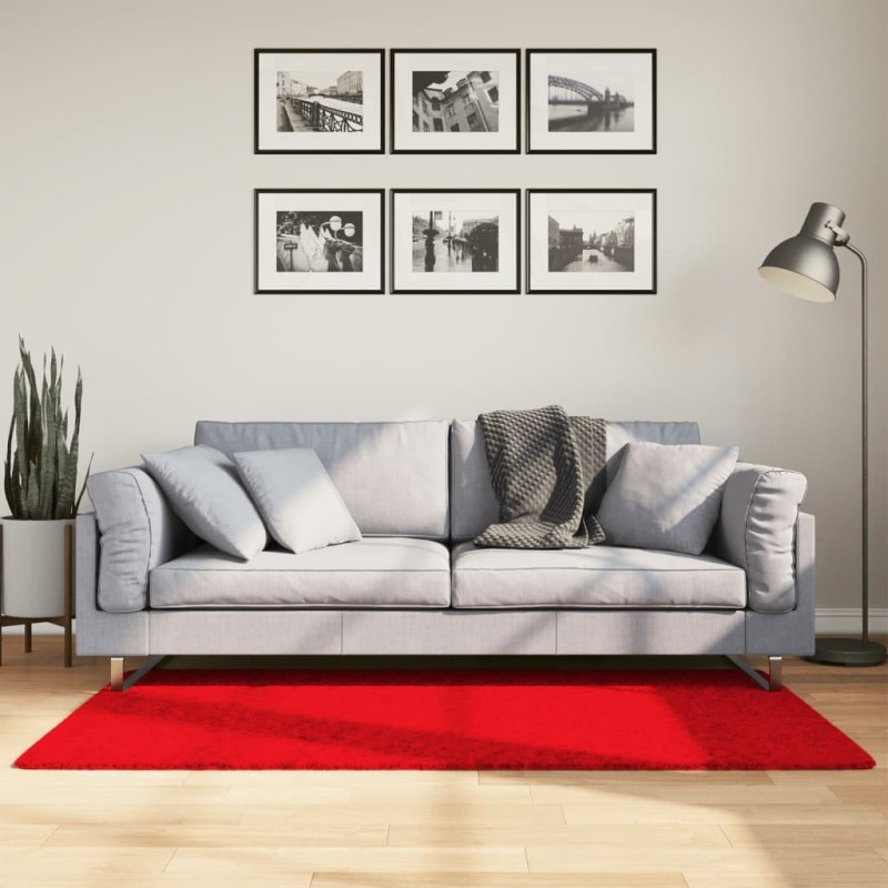 vidaXL Teppich OVIEDO Kurzflor Rot 80x150 cm vidaXL Teppich OVIEDO Kurzflor Rot 80x150 cm