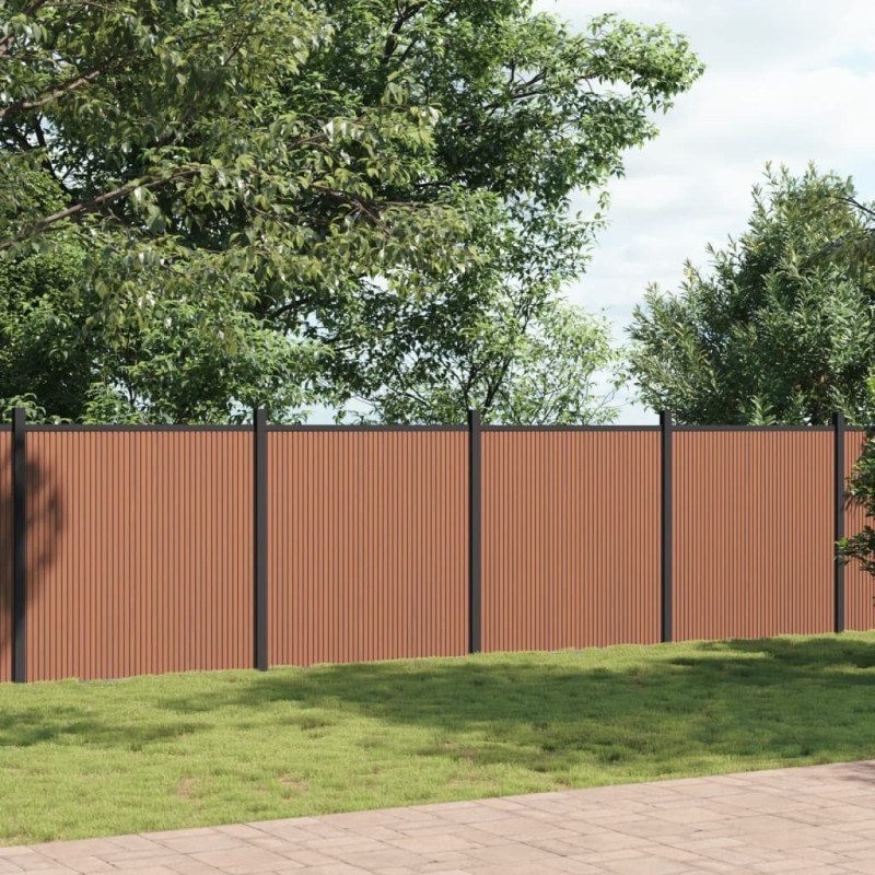 vidaXL Zaunelement Braun 1391x186 cm WPC vidaXL Zaunelement Braun 1391x186 cm WPC