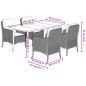 vidaXL 5-tlg. Garten-Essgruppe mit Kissen Beige Poly Rattan vidaXL 5-tlg. Garten-Essgruppe mit Kissen Beige Poly Rattan