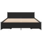 vidaXL Bettgestell mit Schubladen Schwarz 120x200 cm Holzwerkstoff vidaXL Bettgestell mit Schubladen Schwarz 120x200 cm Holzwerkstoff