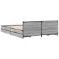 vidaXL Bettgestell mit Schubladen Grau Sonoma 120x200 cm Holzwerkstoff vidaXL Bettgestell mit Schubladen Grau Sonoma 120x200 cm Holzwerkstoff