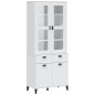 vidaXL Highboard VIKEN Weiß 80x40x190 cm Massivholz Kiefer vidaXL Highboard VIKEN Weiß 80x40x190 cm Massivholz Kiefer