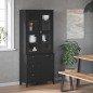 vidaXL Highboard VIKEN Schwarz 80x40x190 cm Massivholz Kiefer vidaXL Highboard VIKEN Schwarz 80x40x190 cm Massivholz Kiefer