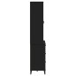 vidaXL Highboard VIKEN Schwarz 80x40x190 cm Massivholz Kiefer vidaXL Highboard VIKEN Schwarz 80x40x190 cm Massivholz Kiefer