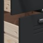 vidaXL Highboard VIKEN Schwarz 80x40x190 cm Massivholz Kiefer vidaXL Highboard VIKEN Schwarz 80x40x190 cm Massivholz Kiefer