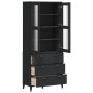vidaXL Highboard VIKEN Schwarz 80x40x190 cm Massivholz Kiefer vidaXL Highboard VIKEN Schwarz 80x40x190 cm Massivholz Kiefer