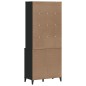 vidaXL Highboard VIKEN Schwarz 80x40x190 cm Massivholz Kiefer vidaXL Highboard VIKEN Schwarz 80x40x190 cm Massivholz Kiefer