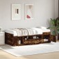 vidaXL Tagesbett mit Schubladen Räuchereiche 100x200 cm Holzwerkstoff vidaXL Tagesbett mit Schubladen Räuchereiche 100x200 cm Holzwerkstoff