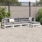 vidaXL 5-tlg. Garten-Sofagarnitur Weiß Massivholz Kiefer vidaXL 5-tlg. Garten-Sofagarnitur Weiß Massivholz Kiefer