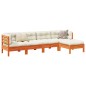 vidaXL 5-tlg. Garten-Sofagarnitur mit Kissen Wachsbraun Kiefernholz vidaXL 5-tlg. Garten-Sofagarnitur mit Kissen Wachsbraun Kiefernholz