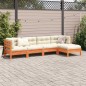 vidaXL 5-tlg. Garten-Sofagarnitur mit Kissen Wachsbraun Kiefernholz vidaXL 5-tlg. Garten-Sofagarnitur mit Kissen Wachsbraun Kiefernholz