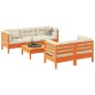 vidaXL 6-tlg. Garten-Sofagarnitur mit Kissen Wachsbraun Kiefernholz vidaXL 6-tlg. Garten-Sofagarnitur mit Kissen Wachsbraun Kiefernholz