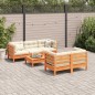 vidaXL 6-tlg. Garten-Sofagarnitur mit Kissen Wachsbraun Kiefernholz vidaXL 6-tlg. Garten-Sofagarnitur mit Kissen Wachsbraun Kiefernholz