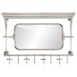 vidaXL Wandgarderobe mit Kleiderhaken & Spiegel Aluminium vidaXL Wandgarderobe mit Kleiderhaken & Spiegel Aluminium