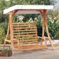 vidaXL Hollywoodschaukel mit Dach Massivholz Fichte mit Teak-Finish vidaXL Hollywoodschaukel mit Dach Massivholz Fichte mit Teak-Finish