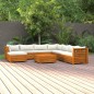 vidaXL 9-tlg. Garten-Lounge-Set mit Kissen Massivholz Akazie vidaXL 9-tlg. Garten-Lounge-Set mit Kissen Massivholz Akazie