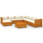 vidaXL 9-tlg. Garten-Lounge-Set mit Kissen Massivholz Akazie vidaXL 9-tlg. Garten-Lounge-Set mit Kissen Massivholz Akazie