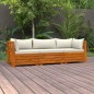 vidaXL 3-Sitzer-Gartensofa mit Kissen Massivholz Akazie vidaXL 3-Sitzer-Gartensofa mit Kissen Massivholz Akazie