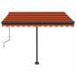 vidaXL Standmarkise Manuell Einziehbar 300x250 cm Orange/Braun vidaXL Standmarkise Manuell Einziehbar 300x250 cm Orange/Braun