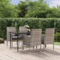 vidaXL 5-tlg. Garten-Essgruppe mit Kissen Anthrazit Poly Rattan vidaXL 5-tlg. Garten-Essgruppe mit Kissen Anthrazit Poly Rattan