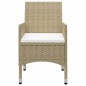 vidaXL 5-tlg. Garten-Essgruppe Beige vidaXL 5-tlg. Garten-Essgruppe Beige