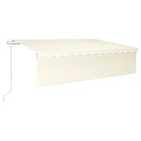 vidaXL Markise Automatisch mit Rollo LED Windsensor 6x3 m Creme 