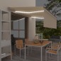 vidaXL Markise Manuell Einziehbar mit Rollo & LED 4x3 m Creme vidaXL Markise Manuell Einziehbar mit Rollo & LED 4x3 m Creme