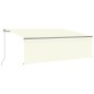 vidaXL Markise Manuell Einziehbar mit Rollo & LED 4x3 m Creme vidaXL Markise Manuell Einziehbar mit Rollo & LED 4x3 m Creme