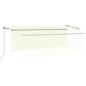 vidaXL Markise Manuell Einziehbar mit Rollo & LED 4x3 m Creme vidaXL Markise Manuell Einziehbar mit Rollo & LED 4x3 m Creme