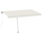 Automatische Markise mit LED & Windsensor 450x350 cm Cremeweiß Automatische Markise mit LED & Windsensor 450x350 cm Cremeweiß