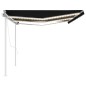 vidaXL Automatische Markise mit LED & Windsensor 6x3 m Anthrazit vidaXL Automatische Markise mit LED & Windsensor 6x3 m Anthrazit