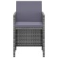 vidaXL 3-tlg. Garten-Essgruppe mit Kissen Poly Rattan Grau vidaXL 3-tlg. Garten-Essgruppe mit Kissen Poly Rattan Grau