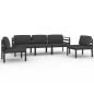 vidaXL 5-tlg. Garten-Lounge-Set mit Kissen Aluminium Anthrazit vidaXL 5-tlg. Garten-Lounge-Set mit Kissen Aluminium Anthrazit
