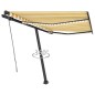 Automatische Markise mit LED & Windsensor 350x250 cm Gelb/Weiß Automatische Markise mit LED & Windsensor 350x250 cm Gelb/Weiß