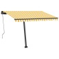 Automatische Markise mit LED & Windsensor 350x250 cm Gelb/Weiß Automatische Markise mit LED & Windsensor 350x250 cm Gelb/Weiß