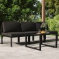 vidaXL 4-tlg. Garten-Lounge-Set mit Kissen Aluminium Anthrazit vidaXL 4-tlg. Garten-Lounge-Set mit Kissen Aluminium Anthrazit