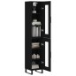 Highboard Schwarz 34,5x34x180 cm Holzwerkstoff Highboard Schwarz 34,5x34x180 cm Holzwerkstoff