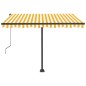 Automatische Markise mit LED & Windsensor 350x250 cm Gelb/Weiß Automatische Markise mit LED & Windsensor 350x250 cm Gelb/Weiß
