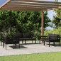 vidaXL 6-tlg. Garten-Lounge-Set mit Kissen Aluminium Anthrazit vidaXL 6-tlg. Garten-Lounge-Set mit Kissen Aluminium Anthrazit