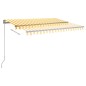 Automatische Markise mit LED & Windsensor 350x250 cm Gelb/Weiß Automatische Markise mit LED & Windsensor 350x250 cm Gelb/Weiß